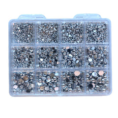 Cre8tion Nail Art Accessory Silver Flat Bottom 02