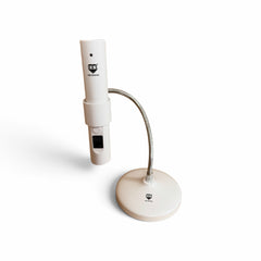 My Store HNS DIAMOND digital microscope in white with a flexible metallic gooseneck stand for precision inspection.