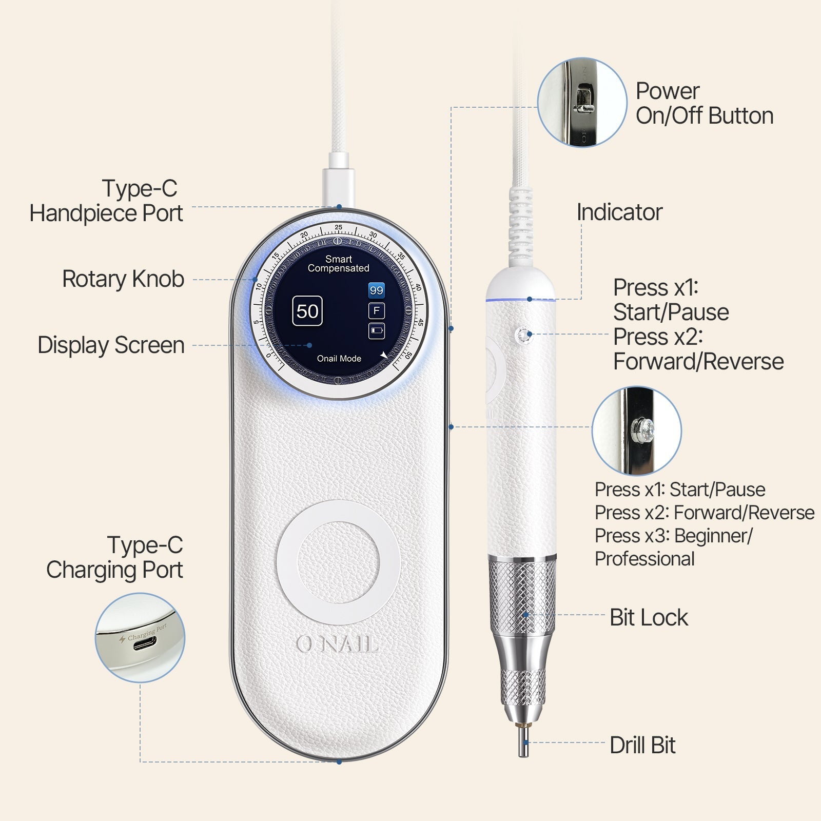 ONAIL Nail Drill Pro Max