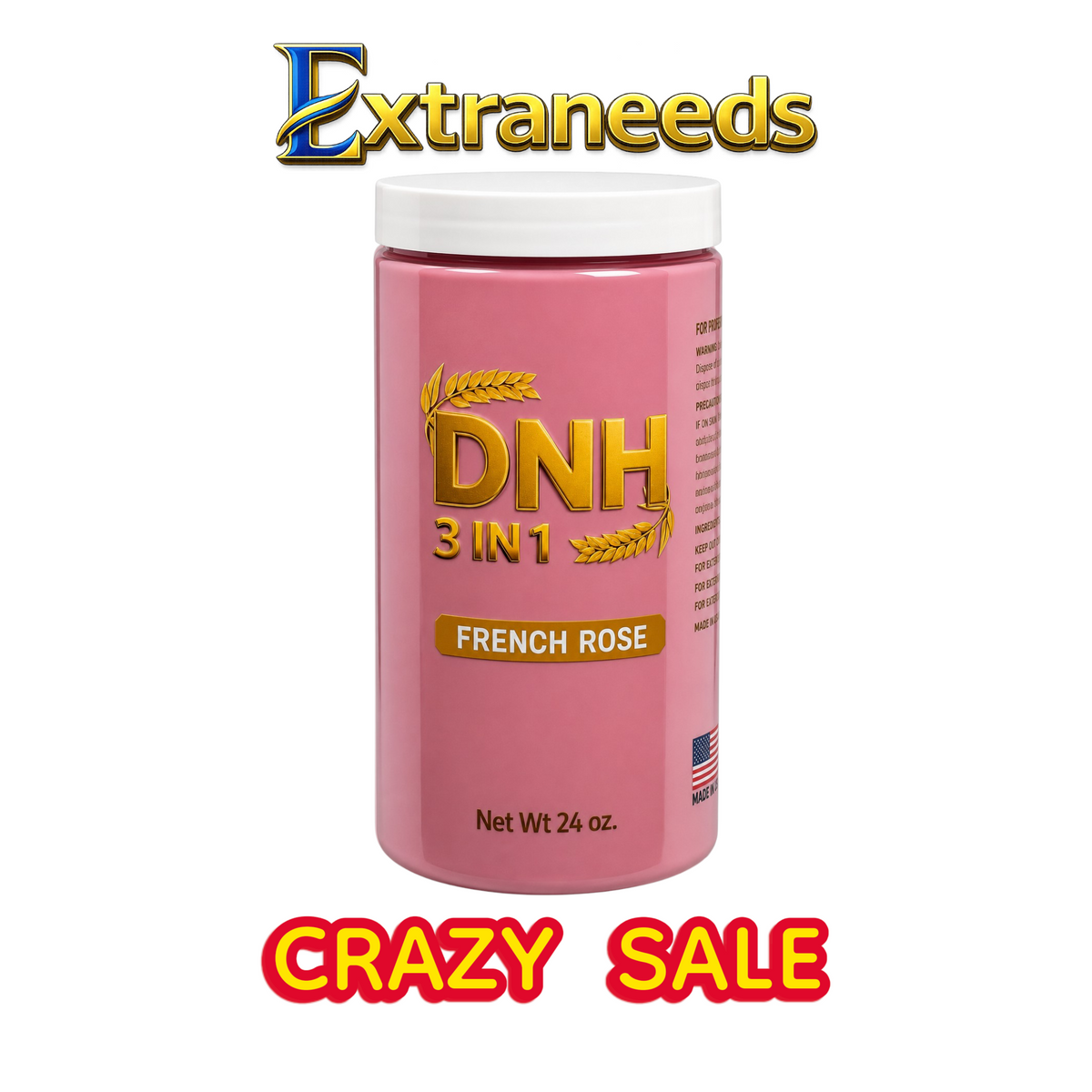 DNH NAIL POWDER 3 IN 1 FRENCH ROSE 240Z