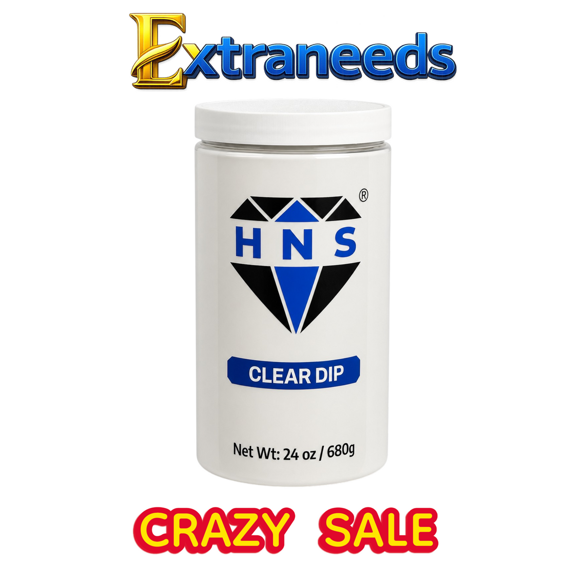HNS CLEAR DIP NAIL POWDER 24 OZ