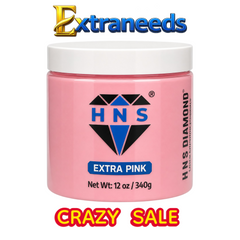 HNS EXTRA PINK NAIL POWDER 12 OZ