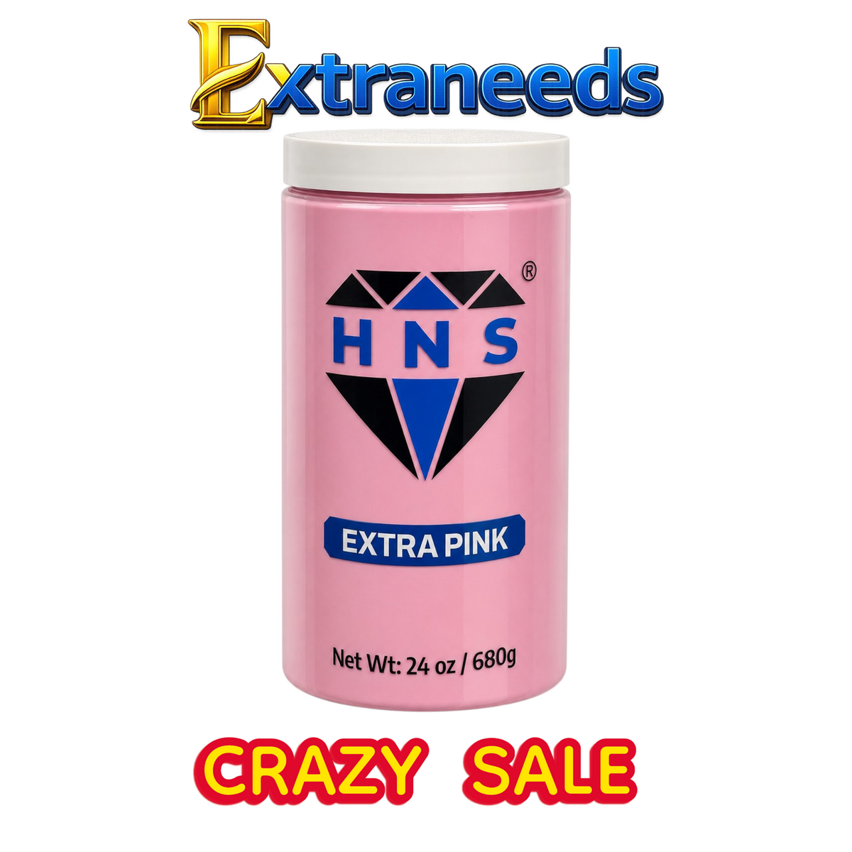 HNS EXTRA PINK  NAIL POWDER 24 OZ