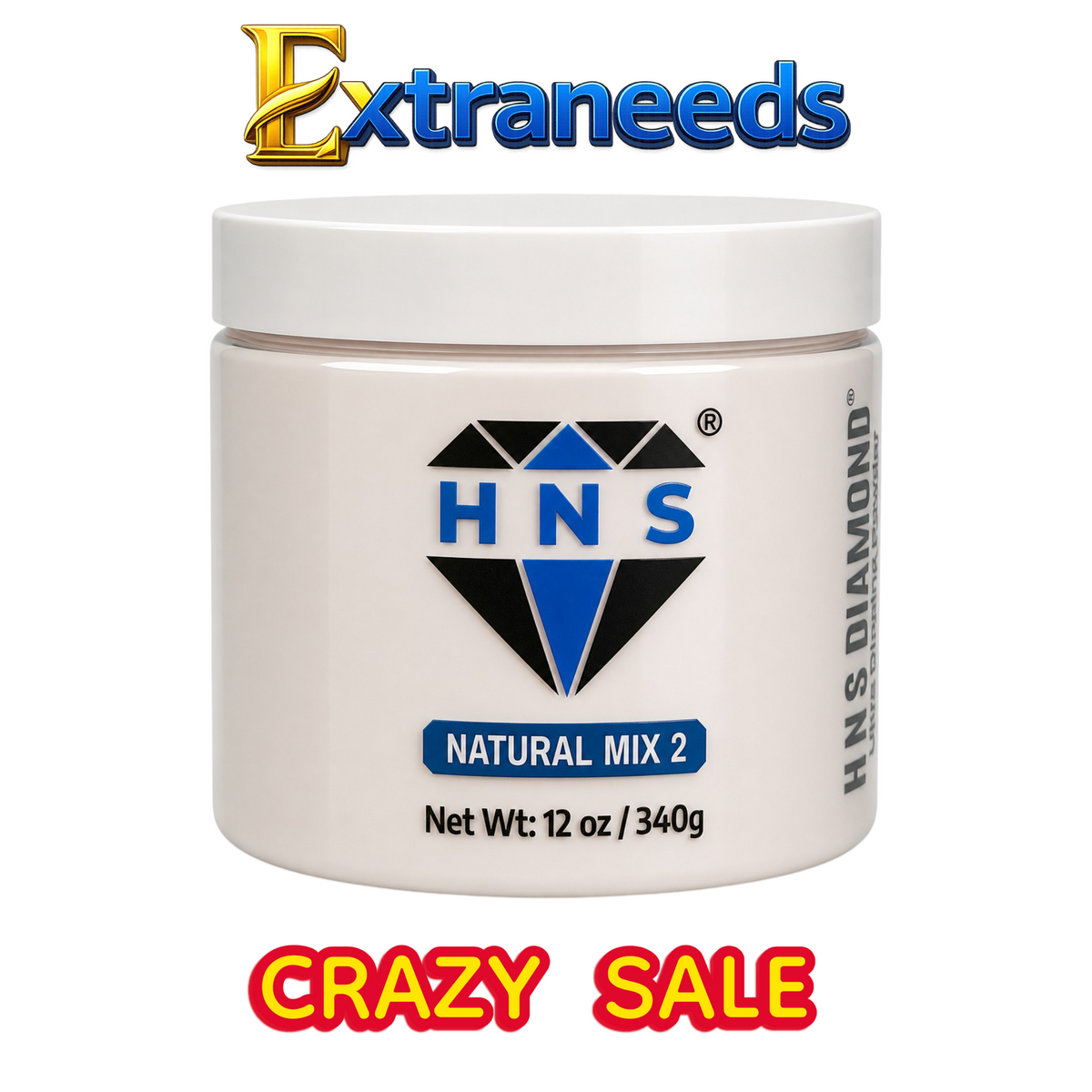 HNS NATURAL MIX 2 NAIL POWDER 12 OZ