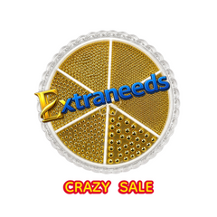 Professional Gold Nail Caviar Beads – Mixed Sizes 3D Metal Nail Art Decoration Wheel