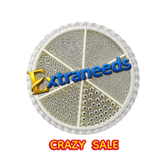 Professional Gold Nail Caviar Beads – Mixed Sizes 3D Metal Nail Art Decoration Wheel