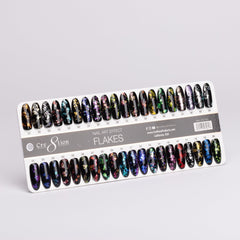 Cre8tion Color Chart  - Flakes Nail Art 40 colors