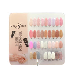 Cre8tion Counter Display Color Chart - In Tube Extension Gel 36 Colors (#01-#36)